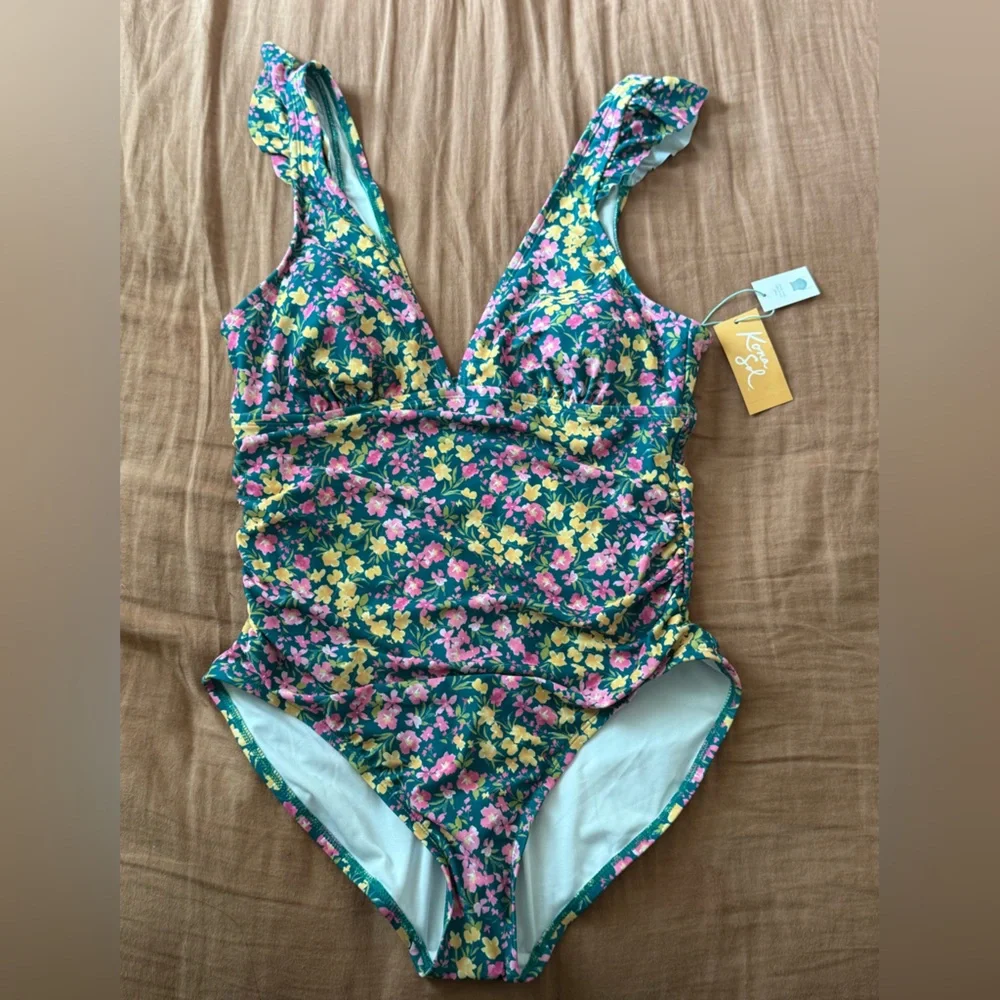 Floral One Piece Swimsuit NWT Kona Sol - Picture 4 of 5